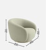 Elegant Ensemble Boucle 1 Seater Sofa In Beige Colour