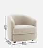 Elegant Ensemble Boucle 1 Seater Sofa In Cream Colour