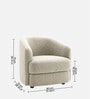 Elegant Ensemble Boucle 1 Seater Sofa In Cream Colour