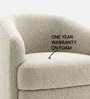 Elegant Ensemble Boucle 1 Seater Sofa In Cream Colour