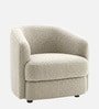 Elegant Ensemble Boucle 1 Seater Sofa In Cream Colour