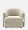Elegant Ensemble Boucle 1 Seater Sofa In Cream Colour