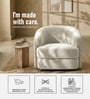 Elegant Ensemble Boucle 1 Seater Sofa In Cream Colour
