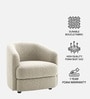 Elegant Ensemble Boucle 1 Seater Sofa In Cream Colour