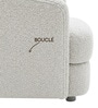 Elegant Ensemble Boucle 1 Seater Sofa In Grey Colour