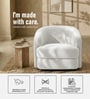 Elegant Ensemble Boucle 1 Seater Sofa In Grey Colour