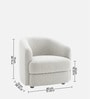 Elegant Ensemble Boucle 1 Seater Sofa In Grey Colour