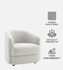 Elegant Ensemble Boucle 1 Seater Sofa In Grey Colour
