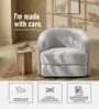 Elegant Ensemble Boucle 1 Seater Sofa In Mouse Grey Colour