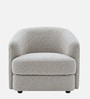 Elegant Ensemble Boucle 1 Seater Sofa In Mouse Grey Colour