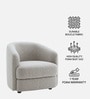 Elegant Ensemble Boucle 1 Seater Sofa In Mouse Grey Colour