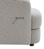 Elegant Ensemble Boucle 1 Seater Sofa In Mouse Grey Colour