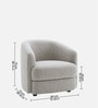 Elegant Ensemble Boucle 1 Seater Sofa In Mouse Grey Colour