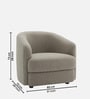 Elegant Ensemble Boucle 1 Seater Sofa In Mouse Grey Colour