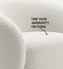 Elegant Ensemble Boucle 1 Seater Sofa In White Colour