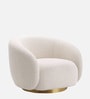 Elegant Ensemble Boucle 1 Seater Sofa In White Colour