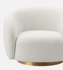 Elegant Ensemble Boucle 1 Seater Sofa In White Colour