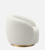 Elegant Ensemble Boucle 1 Seater Sofa In White Colour