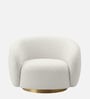 Elegant Ensemble Boucle 1 Seater Sofa In White Colour