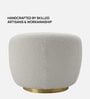 Elegant Ensemble Boucle 1 Seater Sofa In White Colour