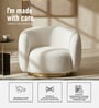 Elegant Ensemble Boucle 1 Seater Sofa In White Colour