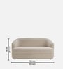 Elegant Ensemble Boucle 2 Seater Sofa In Cream Colour