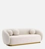 Elegant Ensemble Boucle 3 Seater In White Colour