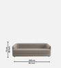 Elegant Ensemble Boucle 3 Seater Sofa In  Mouse Grey Colour
