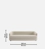 Elegant Ensemble Boucle 3 Seater Sofa In Beige Colour