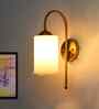 Elegant Flower Bell Shade Brass Wall Light