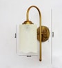 Elegant Flower Bell Shade Brass Wall Light