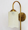 Elegant Flower Bell Shade Brass Wall Light