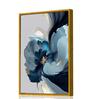Elegant Flower Blue Synthetic Wood Wall Art