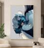 Elegant Flower Blue Synthetic Wood Wall Art