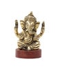 Golden Elegant Ganesha Brass Idol