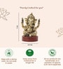 Golden Elegant Ganesha Brass Idol