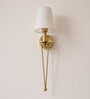 Elegant Gold Long-Arm Wall Light with Fabric Shade