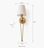 Elegant Gold Long-Arm Wall Light with Fabric Shade