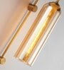 Elegant Gold Wall Light with Clear Glass Tube