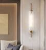 Elegant Gold Wall Light with White Glass Tube