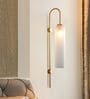 Elegant Gold Wall Light with White Glass Tube