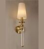 Elegant Gold Wall Sconce with Fabric Shade