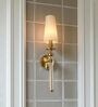 Elegant Gold Wall Sconce with Fabric Shade