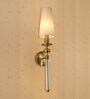 Elegant Gold Wall Sconce with Fabric Shade