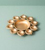 Elegant Golden Candle Holder Urli 10 Diyas