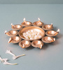 Elegant Golden Candle Holder Urli 10 Diyas
