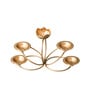 Elegant Golden Lotus Candle Holder Urli 4 Diyas