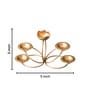 Elegant Golden Lotus Candle Holder Urli 4 Diyas