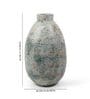 (1Pc) Teal Green Terracotta Decorative Vase For Home Decor