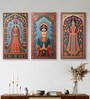 Woman Canvas Series Set of 3 Printed Wall Painting Stretch Canvas Frame